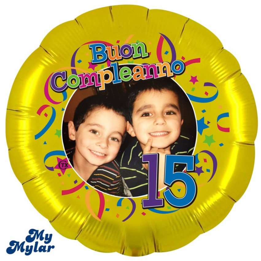 Palloncini Mylar MyMylar - Buon Compleanno Foto Supershape (36”)